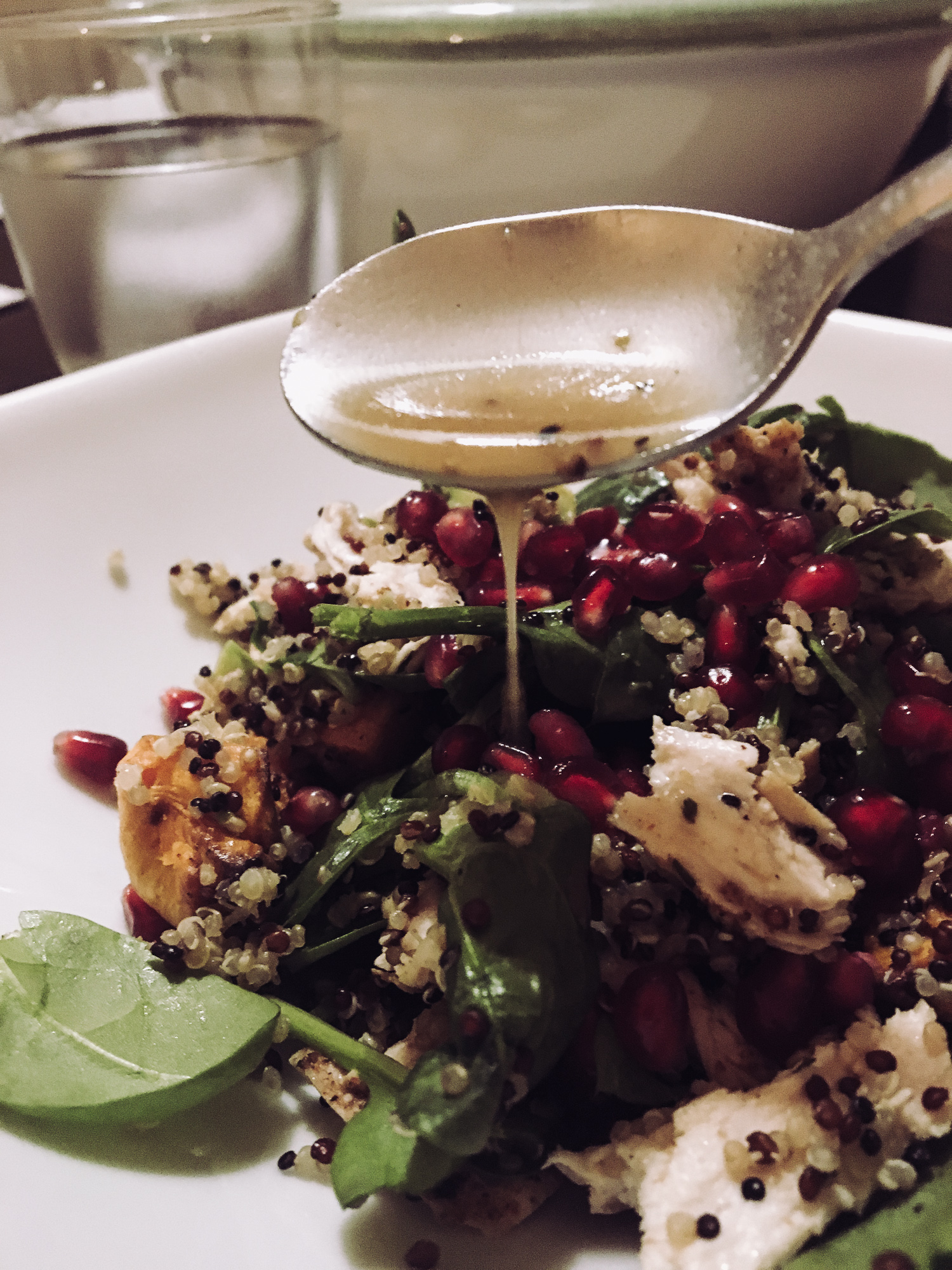 Quinoa salad with dressing